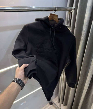 Calvin Klei n Black Embroidery Logo Premium Hoodie