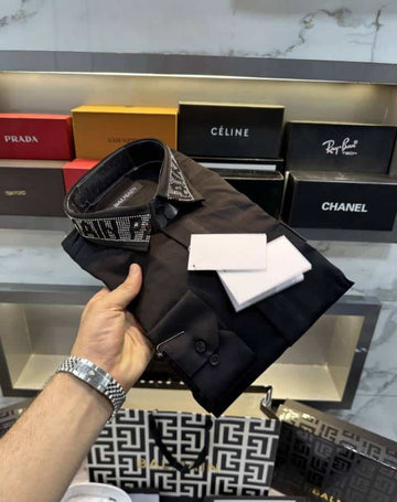 Balmai n Paris Black Collar Logo With Premium Box.  Packing And Carry Bag