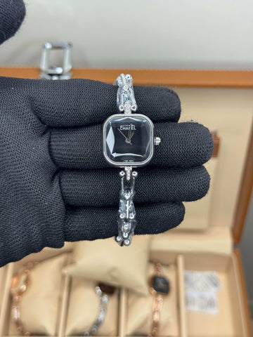 Chane L Silver Black Designer Premium Watch