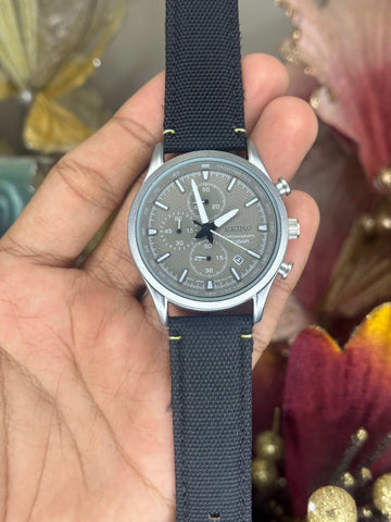 Seiko Chronograph Black Grey Chronograph Watch