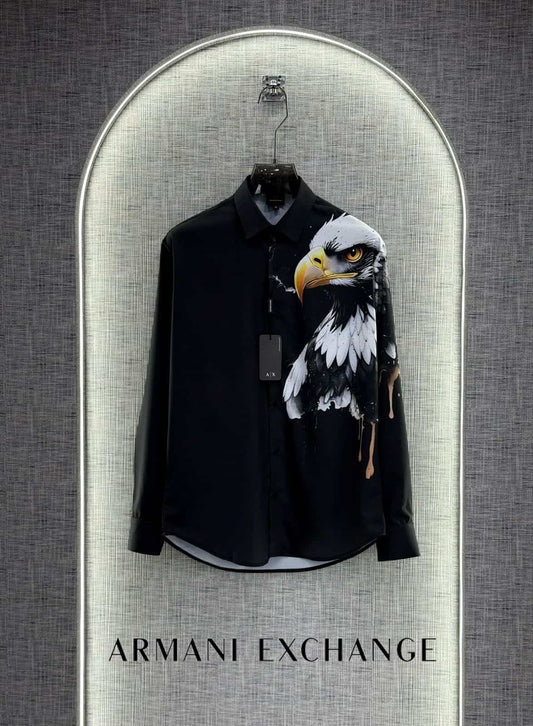 Arman i Exchange Black Eagle Print Imported Shirt