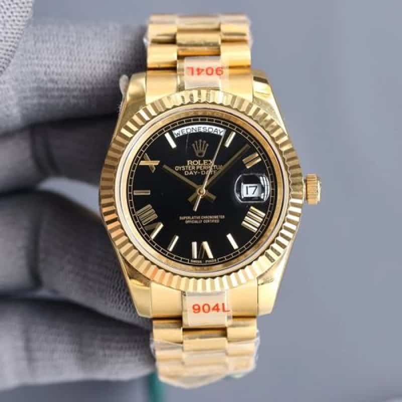 ROLEX DAY DATE GOLD BLACK YZ A073