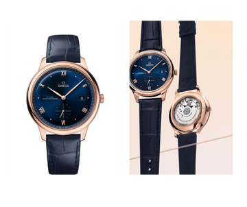 Omega De Ville Rosegold Blue Leather Automatic