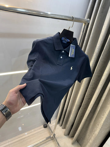 Ralph Lauren Navy Blue Embroidery Logo premium Polo T-shirt