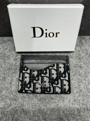 Dior_Oblique_Jacquard_Card_Holder_Case_Wallet_Black_With_OG_Box