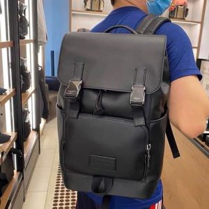 Coach_Rivington_Backpack_Black_Spirit_Signature_Canvas_Unisex_Backpack_With_Dust_Cover_058_Black