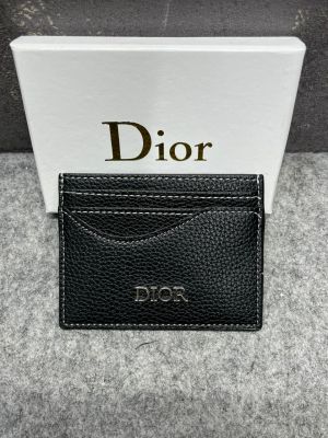Dior_Saddle_Card_Holder_Case_Wallet_Black_Grained_Leather_With_OG_Box