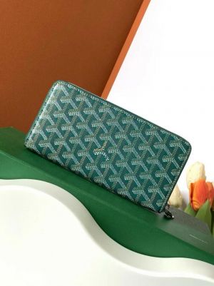 Goyard_GM_Matignon_Continental_Zip_Wallet_Green_Goyardine_Coated_Canvas_With_OG_Box_Green_60017