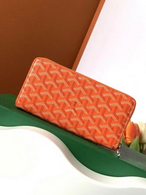 Goyard_GM_Matignon_Continental_Zip_Wallet_Orange_Goyardine_Coated_Canvas_With_OG_Box_Orange_60017
