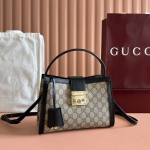 Gucci_Padlock_Medium_Top_Handle_Bag_With_OG_Box_Dust_Cover_Beige_Black_838992