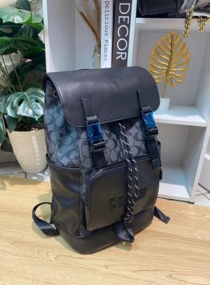 Coach_Rivington_Backpack_Colorblock_Black_Black_Signature_Canvas_Unisex_Backpack_With_Dust_Cover_058-1_Black_Black