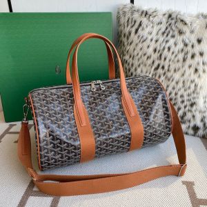 Goyard_Barrel_40_Sports_Bag_In_the_Black_and_Brown_Colorway_Mini_Duffle_With_Dust_Cover_Brown