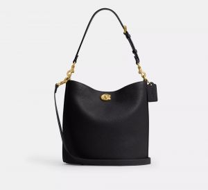 Coach_Willow_Bucket_Bag_Polished_Pebble_Leather_With_OG_Box_&Dust_Cover_Carry_Bag633377_Black