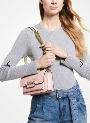 Michael_Kors_MK Heather Shoulder Bag With OG Box & Dust Bag (100836_Pink)