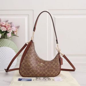 Coach_Twisted_Teri_Shoulder_Bag_Signature_Canvas_With_OG_Box_Carry_Bag_CB102_Khakhi_Brown