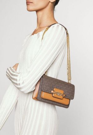 Michael_Kors_MK Heather Shoulder Bag With OG Box & Dust Bag (100836_Coffee_Brown)