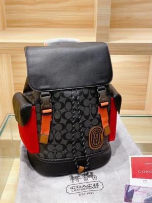 Coach_Black-Red_Rivington_ColorBlock_Unisex_Backpack_With_DustCover_060