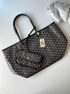 Goyard Saint Louis PM Tote Bag Black With A Detachable Pouch With Dust Cover