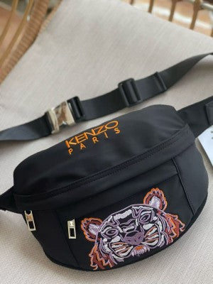 Kenzo Waist Nylon Pouch Track Belt Bag Signature With Dust Bag (K131 Black Purple) Sale