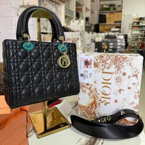 Christian_Dior_Lady_Dior_Handbag_Leather_Matte_Black_With_OG_Box_&_Dust_Bag_620_Black
