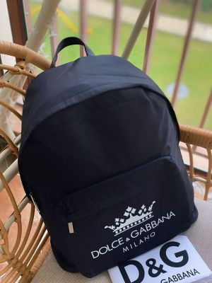 Dolce_&_Gabbana_Nylon_Black_Red_CrossUnisex_Backpack_With_Dust_Bag_DG922_Black_Black