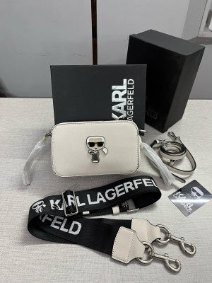 Karl Lagerfeld K-Ikonik Camera Crossbody Bag With OG Box & Dust Bag (Hazelnut) KA319