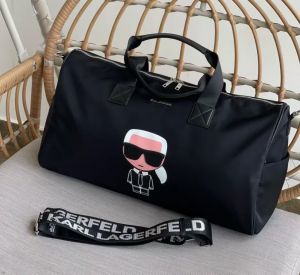 Karl Lagerfeld Duffle Gym Bag With Dust Bag K523 Black