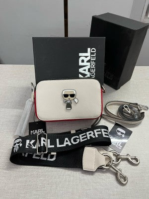 Karl Lagerfeld K-Ikonik Camera Crossbody Bag With OG Box & Dust Bag (Brown) KA319