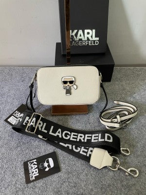 Karl Lagerfeld K-Ikonik Camera Crossbody Bag With OG Box & Dust Bag (Beige) KA319