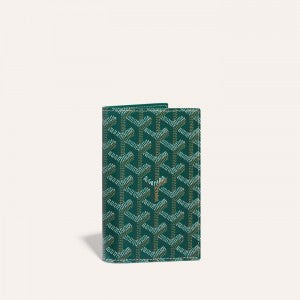 Goyard Grenelle Passport Holder Cover With OG Box & Dust Bag (804 Green)