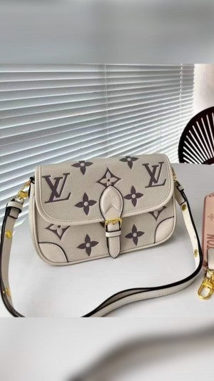 Louis_Vuitton_Lv_Diane Monogram Empreinte Leather With OG Box & Dust Bag (Creme Purple M46583)