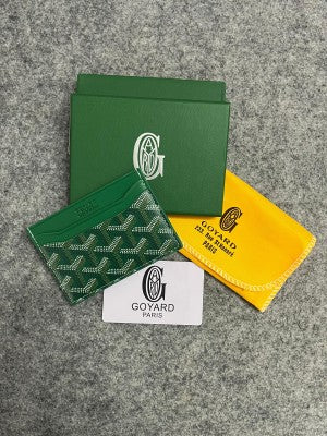 Goyard Saint-Sulpice Card Holder Wallet With Dust & OG Box Green 9636