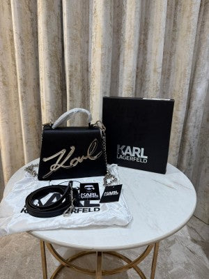 Karl Lagerfeld Ksignature Small Crossbody Bag With Dust Bag & OG Box (KA228 Black)