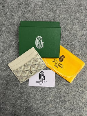 Goyard Saint-Sulpice Card Holder Wallet With Dust & OG Box Grey 9636