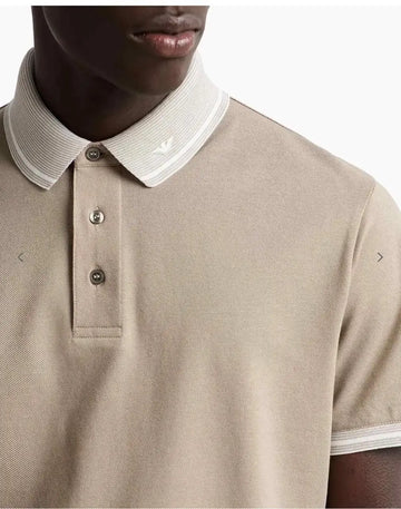 Emporio Armani Beige Premium Polo T-Shirt