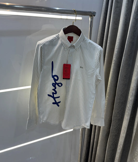 Hugo Boss Beige Logo Work Premium Shirt