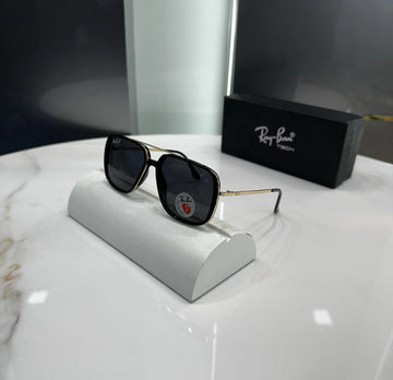 RayBan Gold Black Metal Premium Shades 6523
