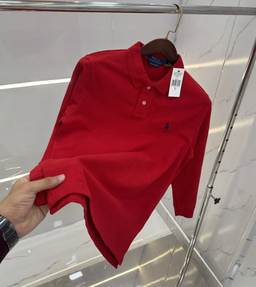 Ralph Laure n Red Embroidery Logo Premium Full Sleeves Polo T-Shirt