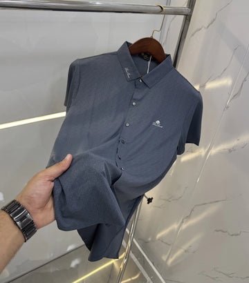 Lor o Piana Dark Grey Imported Luxury Shirt