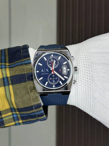 Arman i Exchange Oliver Silver Blue Premium Chronograph Watch