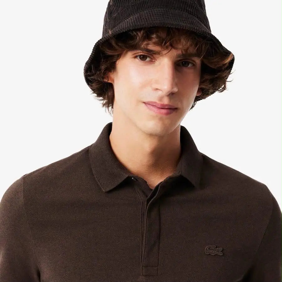 Lacost e Brown Embroidery Logo Premium Polo T-Shirt