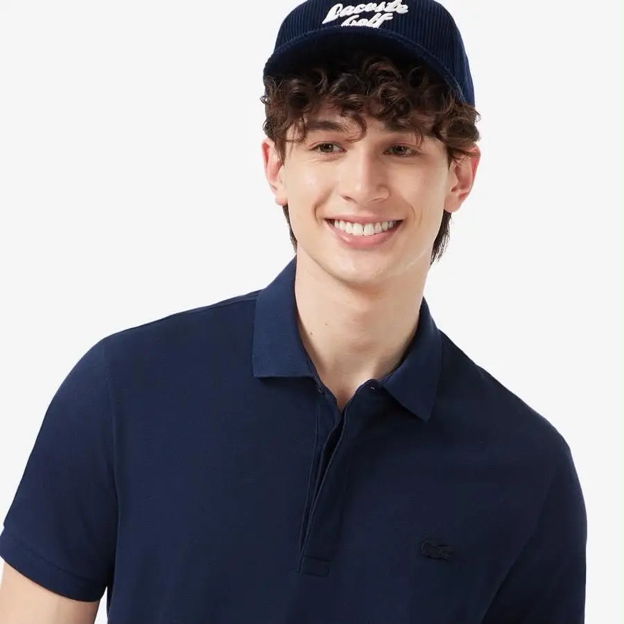 Lacost e Navy Blue Embroidery Logo Premium Polo T-Shirt