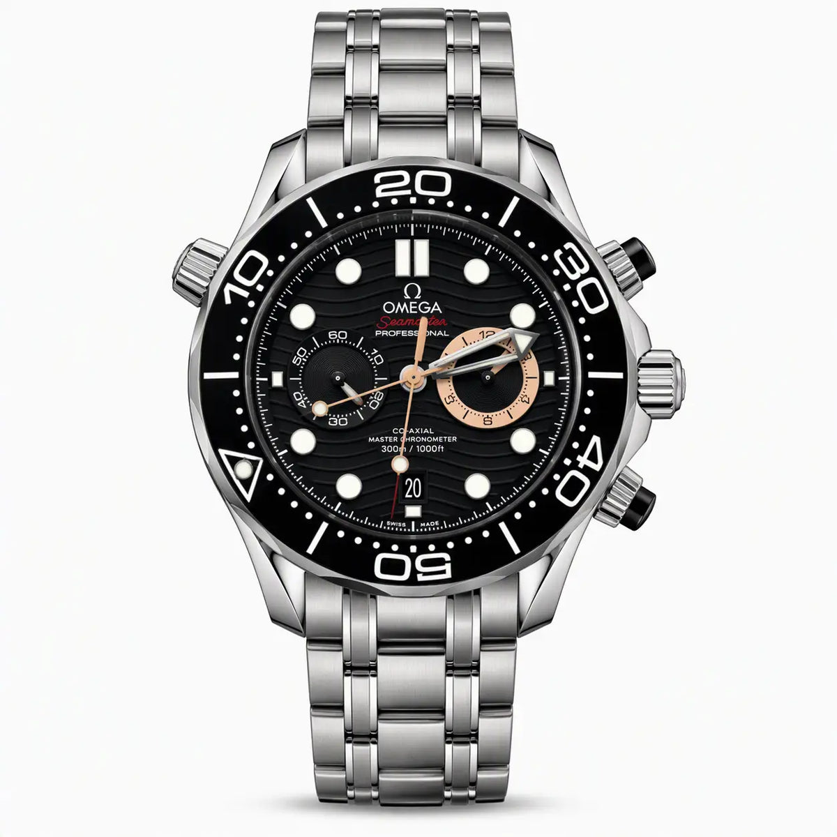 Omeg_a Seamaster Chronograph Metal Strap Automatic Movement