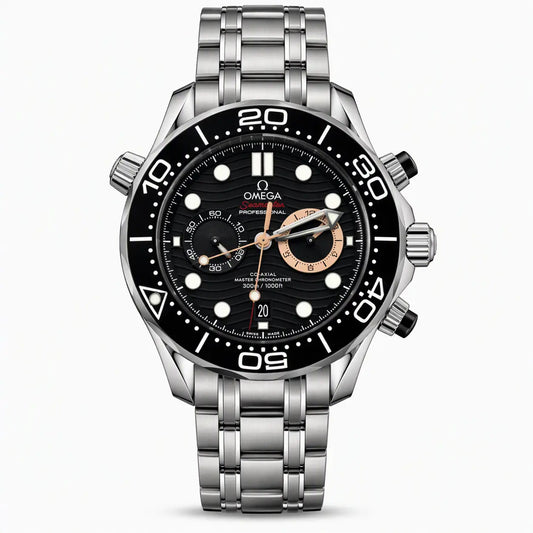 Omeg_a Seamaster Chronograph Metal Strap Automatic Movement