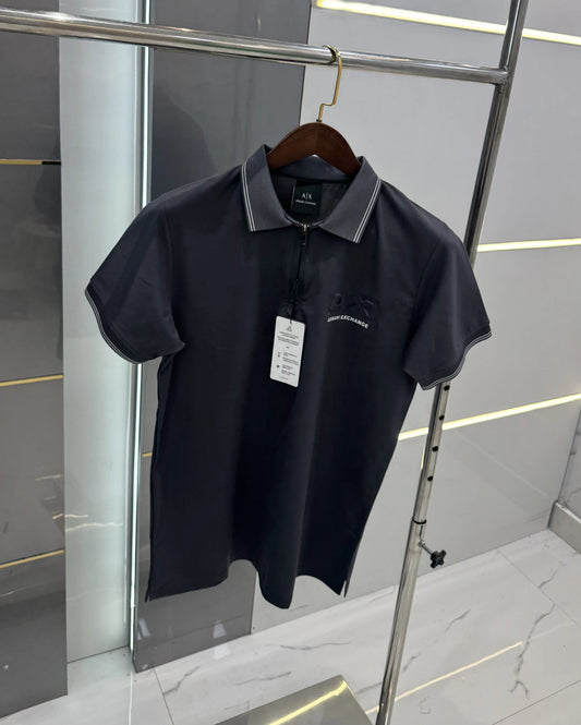 Arman i Exchange Grey Embossed Logo Premium Polo T-shirt With Box