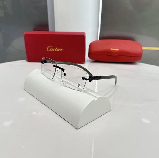 Cartie r Black Wooden Jaguar Premium Glasses 2579