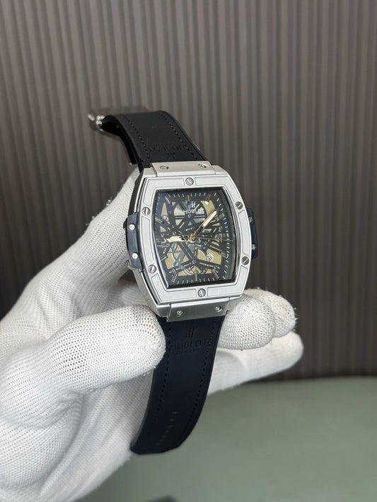 Hublo t Big Bang Silver Black Quartz Premium Watch