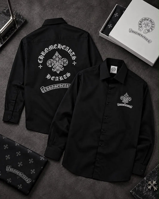 Chrome Hearts Black Logo Work Premium Shirt