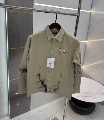 Christian Dio r Beige Printed Premium Shirt