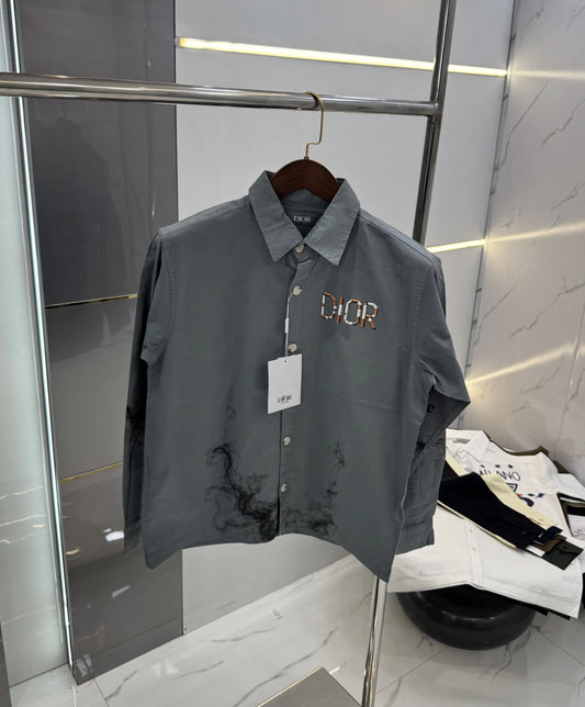 Christian Dio r Grey Printed Premium Shirt